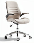 Chaise de bureau en tissu avec accoudoirs pour espace de travail - 60 x 60 x 90cm