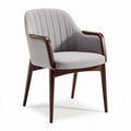 Fauteuil contemporain pour salon en tissu et bois - 60 x 60 x 80cm
