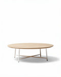 Table basse ronde en bois et métal - Salon et salle de séjour - 100 x 100 x 40cm