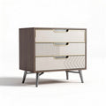 Commode avec trois tiroirs pour chambre en bois et métal - 60 x 40 x 80cm