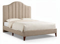 Lit double tapissé pour chambre à coucher en tissu - 200 x 160 x 50cm