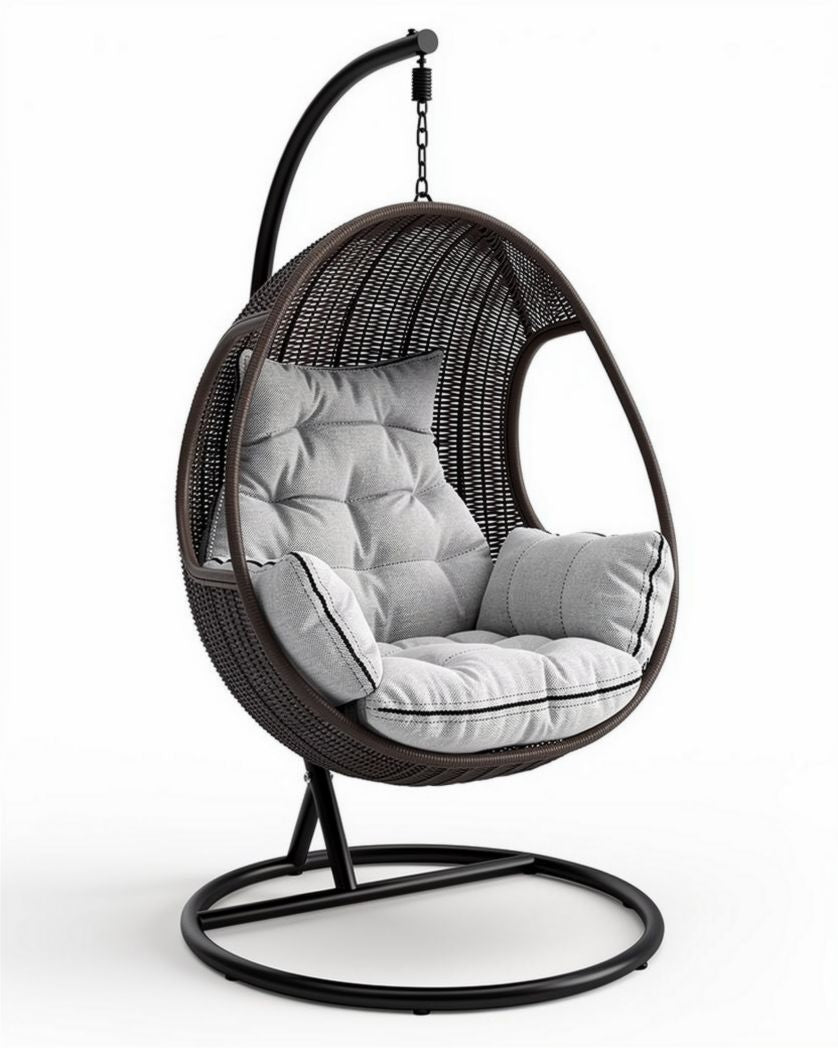 Chaise suspendue en rotin pour extérieur - 90 x 90 x 120cm