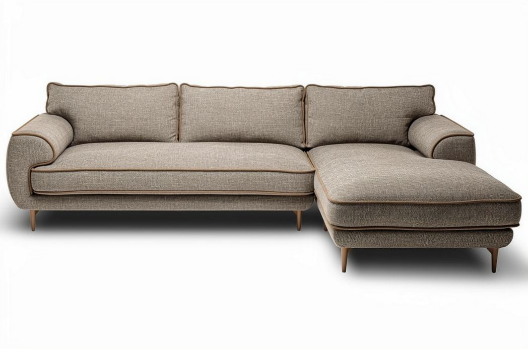 Sofa d'angle pour salon en tissu - 220 x 90 x 80cm