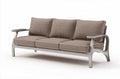 Canapé d'extérieur en aluminium et tissu résistant aux intempéries - 200 x 85 x 80cm